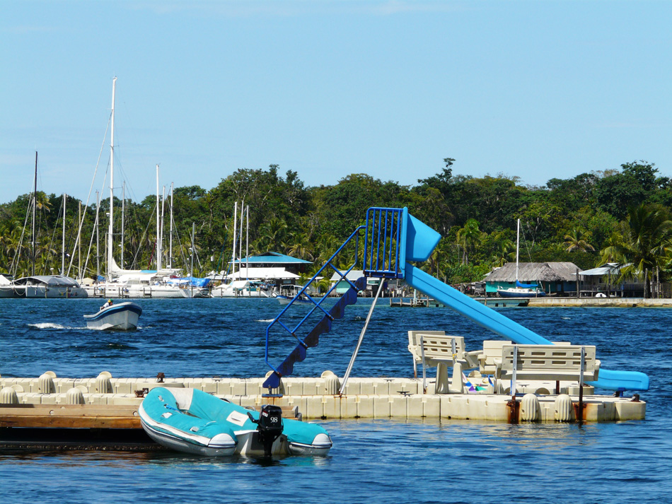 Pontoon on the water, Bocas, Panama.
