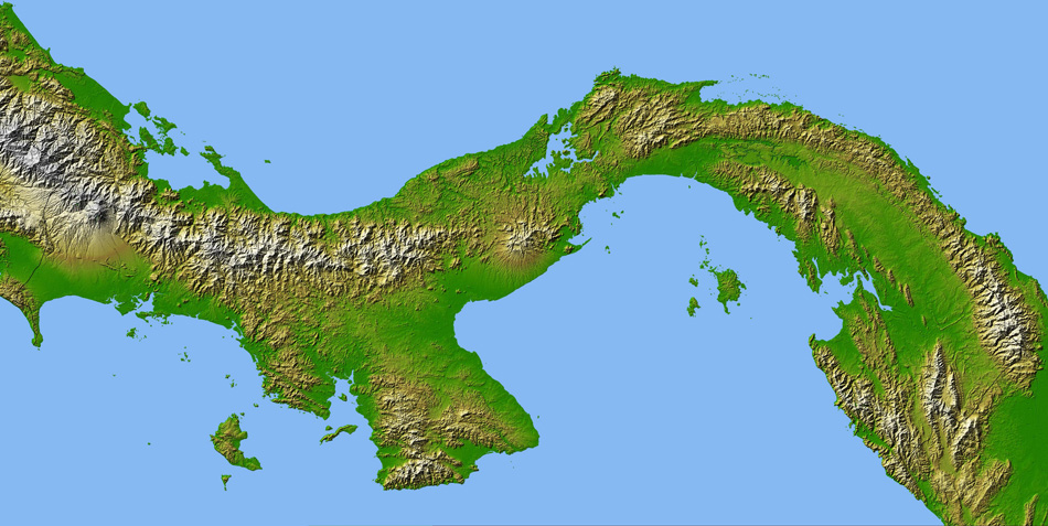 NASA: Panama Map.