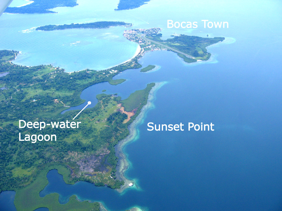 Bocas del Toro Aerial Map.