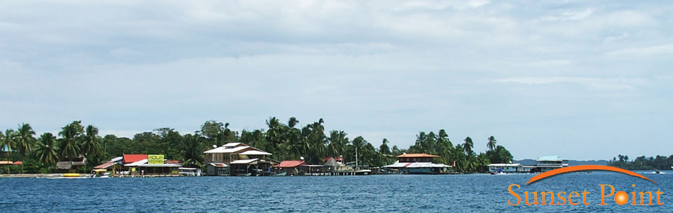 Bocas town, from out in the bay.
