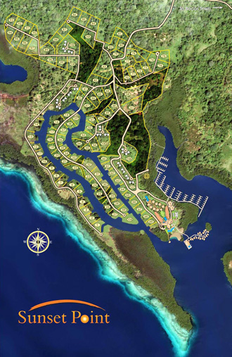 Master Site Plan of Sunset Point, Bocas